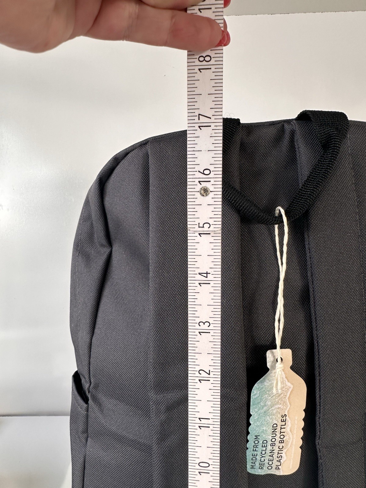 Leeds Eco Recycled Backpack 17-18”black Sustainable Ocean Plastic Keyspire Logo