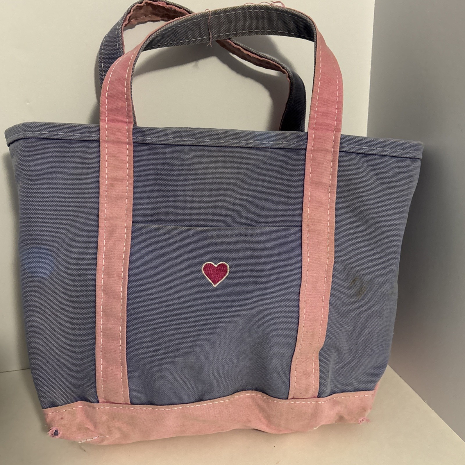 Vintage Rare Multicolor LL Bean Boat & Tote Bag – Purple & Pink – SEE PICS AS IS