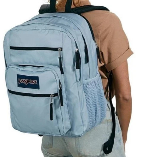 JanSport BIG STUDENT 17.5″ Backpack Blue Dusk 15in Laptop Sleeve Bottle Pocket