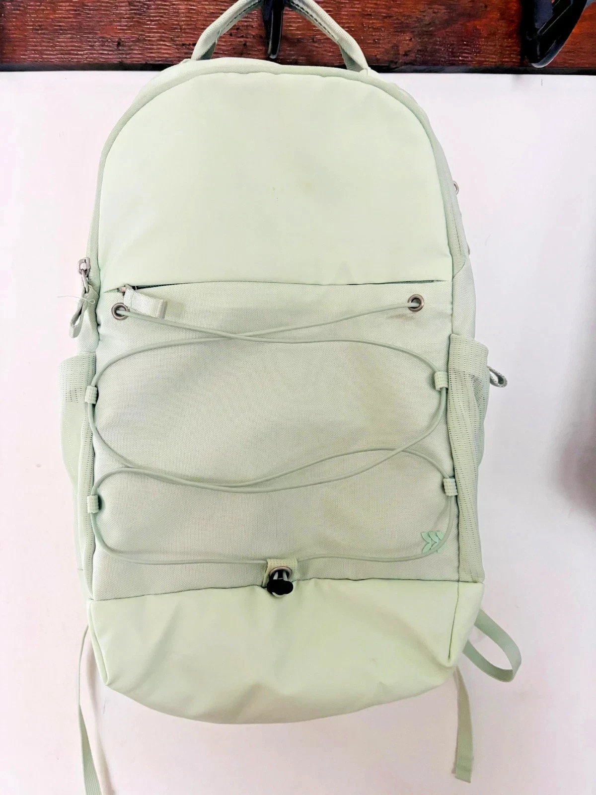 All In Motion Backpack Water Repellent School 17″-Laptop Mint Green Sporty 19″
