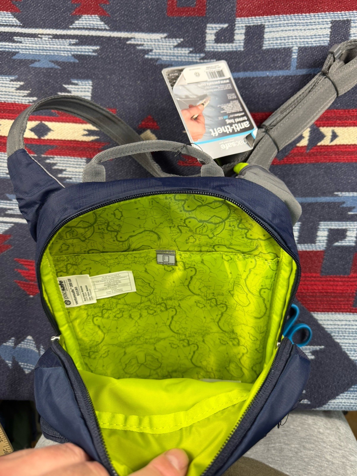 Pacsafe Seahawks Venturesafe 200 GII AntiTheft RFID Crossbody Shoulder Bag Blue