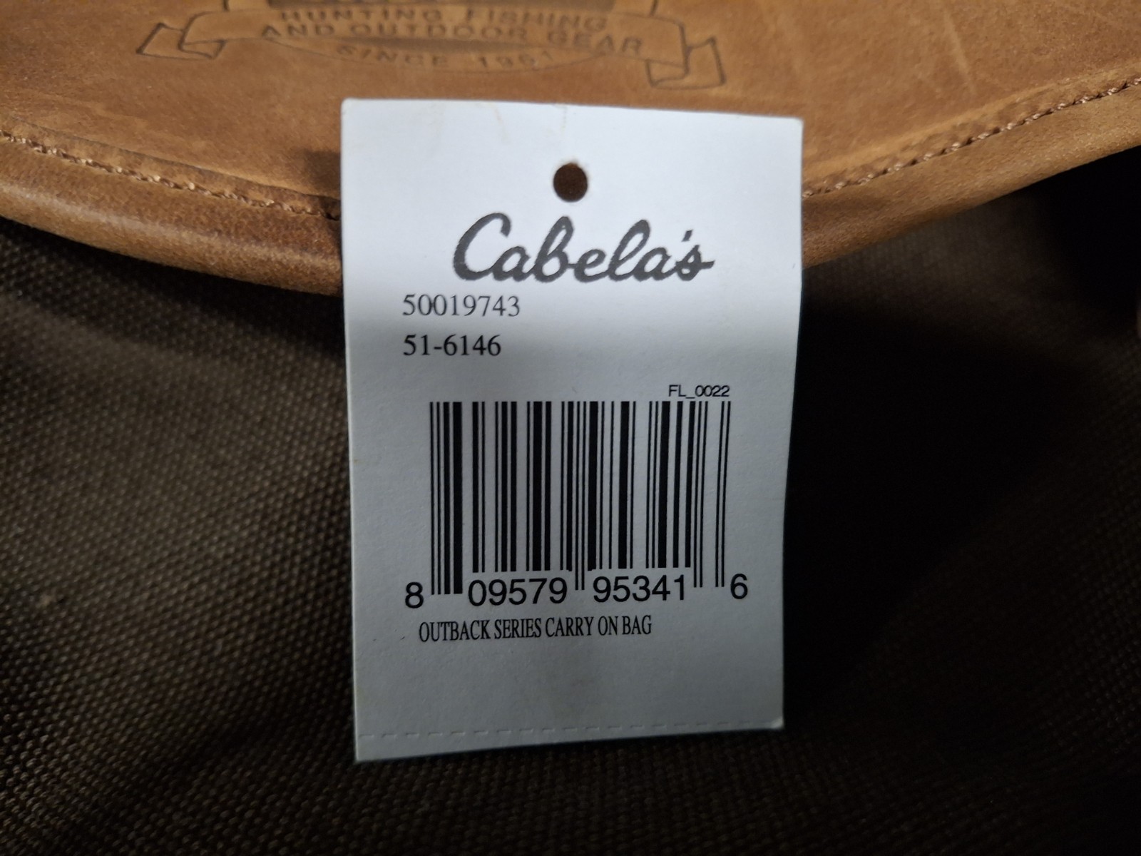 Cabelas Leather & Canvas Carry-On/Briefcase, Never Used, With Tags