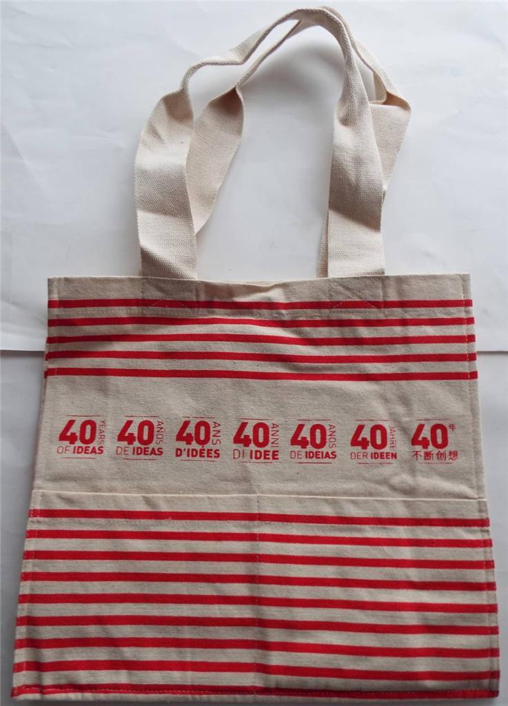 40 YEARS OF IDEAS DK Book Bag Multilingual Hand Made 100% Cotton CANVAS QUALITY