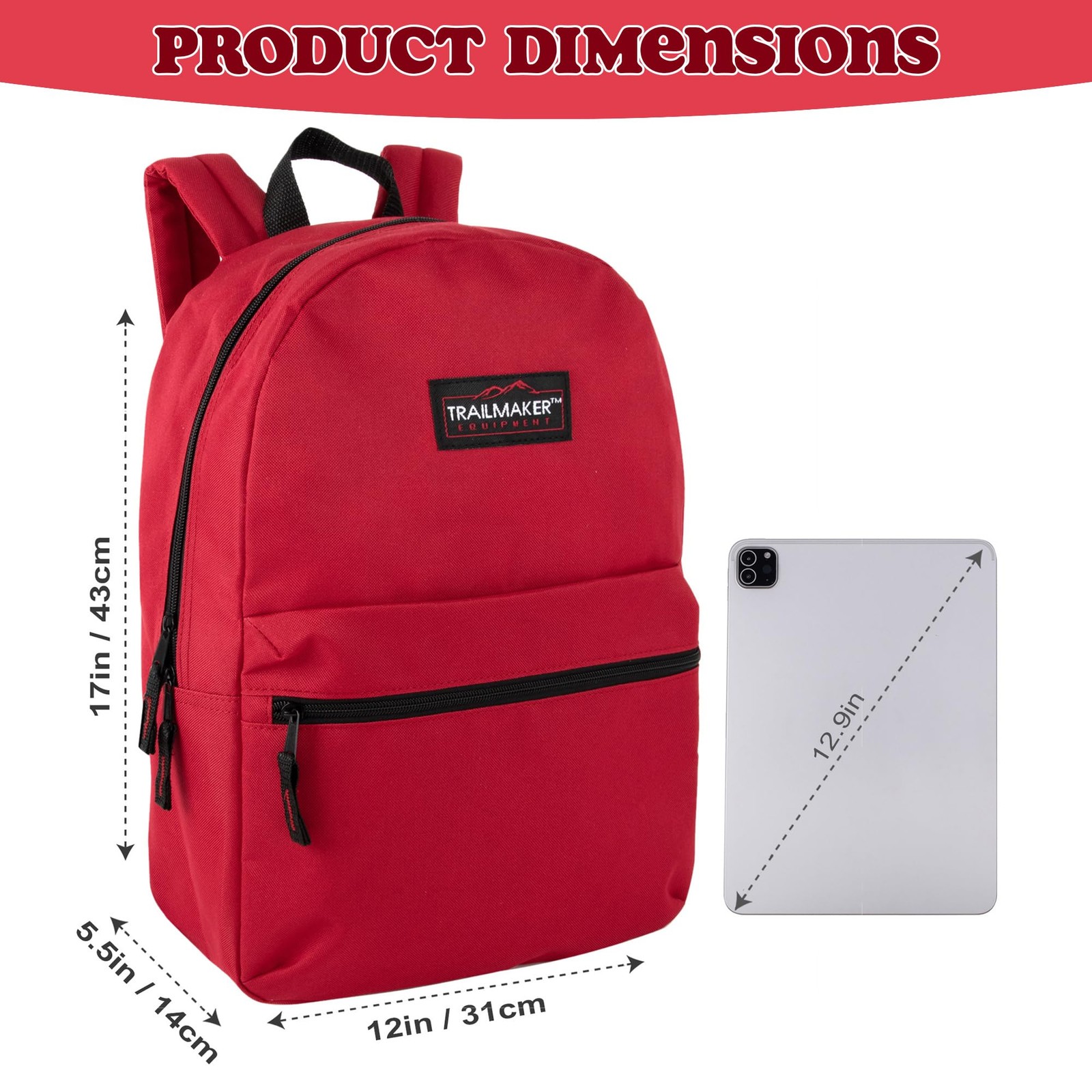 Classic 17 inch Backpacks with Adjustable Padded Straps | School Backpacks fo…