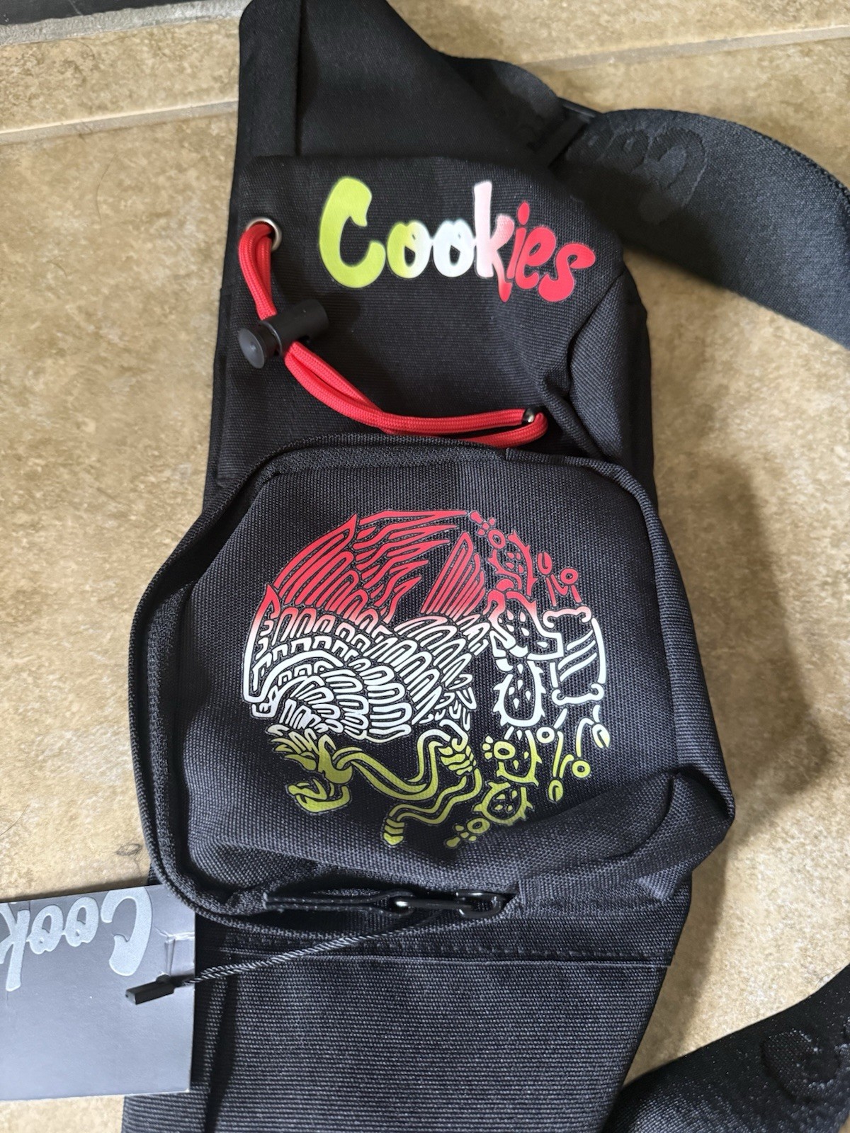 Cookies La Raza Parker Shoulder Black Side Bag Pack Mexico New FAST SHIPPING
