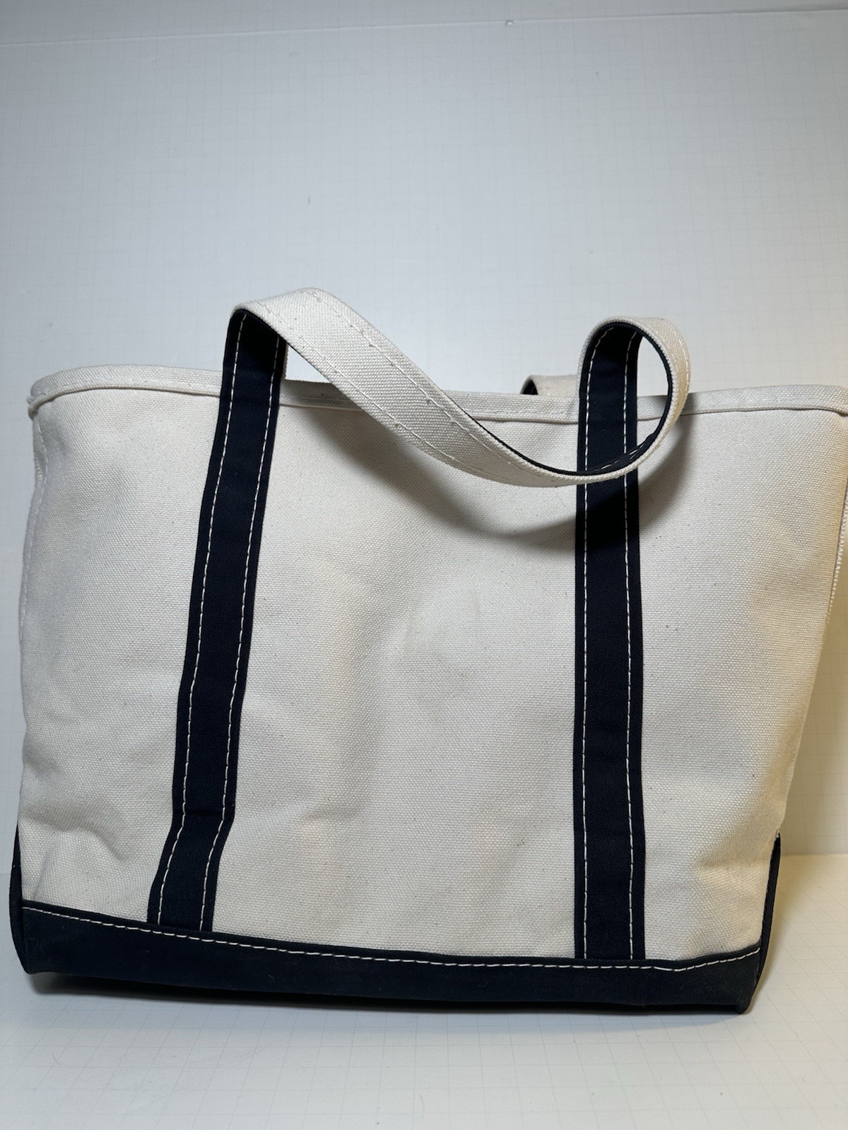 LL Bean Canvas Boat and Tote Medium Shoulder Bag USA Embroidered Beaver Creek