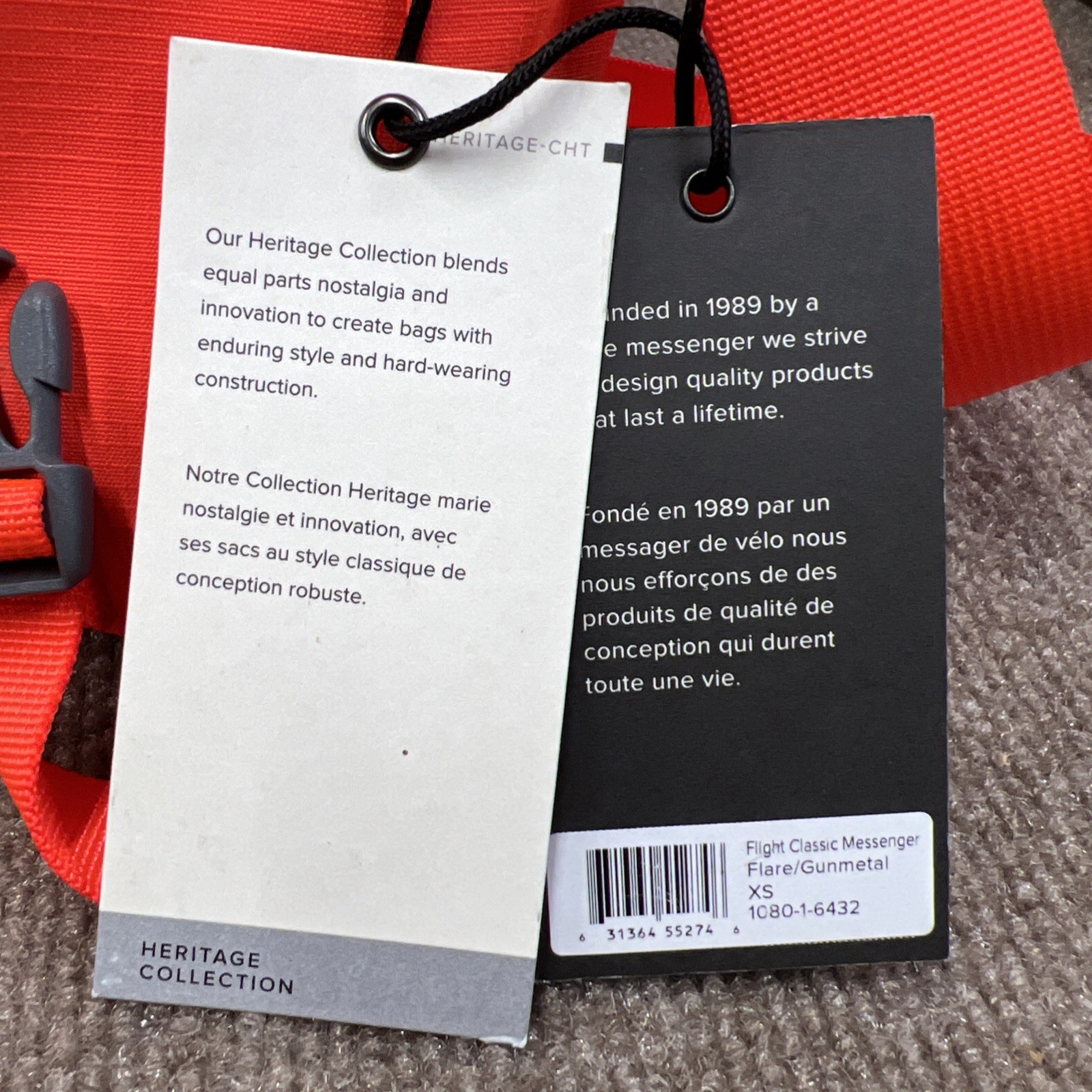 New Timbuk2 Flight Classic Messenger Bag Orange Sz XS CrossBody Shoulder Strap