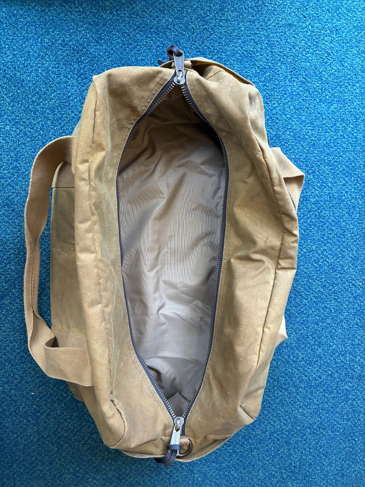 Filson Tin Cloth Medium Duffle Bag | Dark Tan | $250