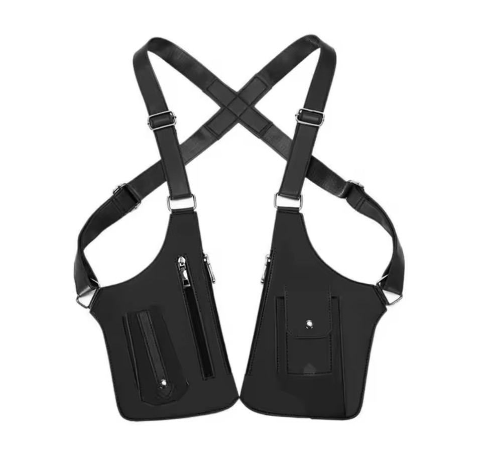 Premium PU Leather Underarm Shoulder Bag for Men, Anti-Theft Double Shoulder
