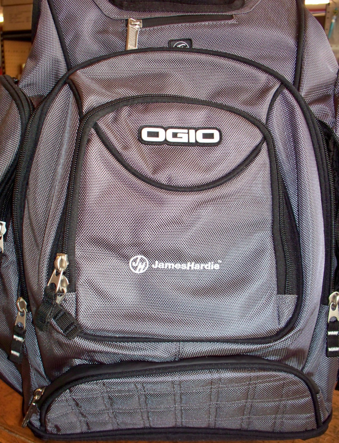 OGIO Metro Street Backpack 8 External Pocket Audio Tech Laptop James Hardie logo