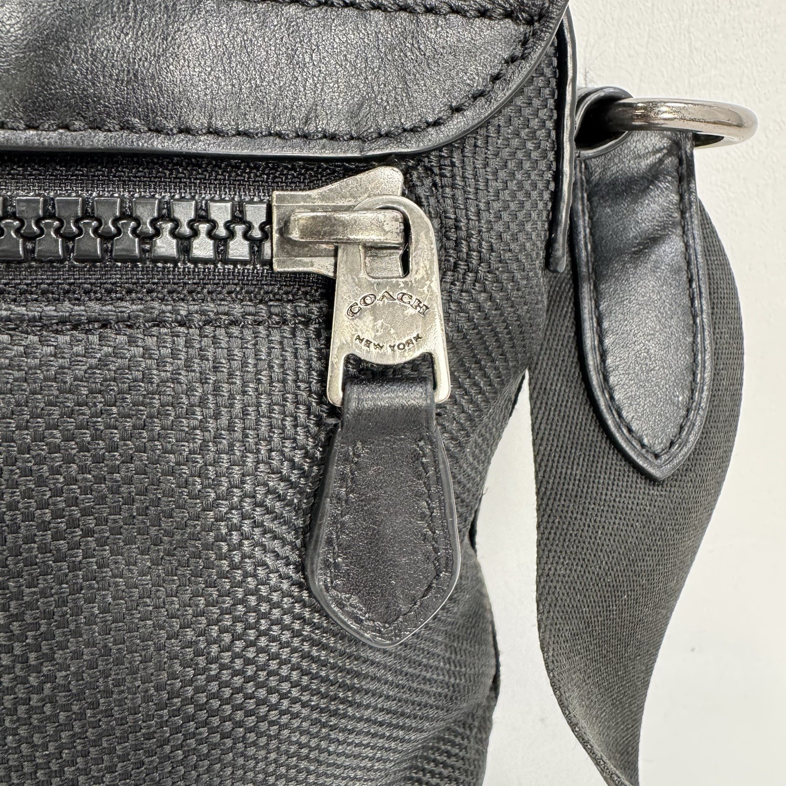Coach F24673 Perforated Leather/Mixed Material Terrain Bike Bag Messenger
