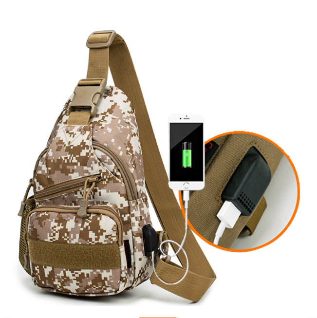 Mens Backpack Tactical Sling Shoulder Bag Molle Travel Chest Pack Outdoor Hiking