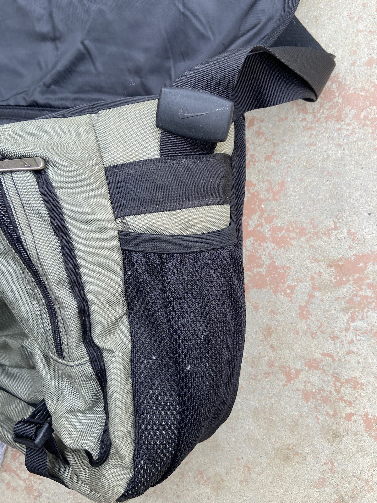 Vtg 90s Nike Messenger Bag Shoulder Backpack Multi Pocket Leather Laptop Carrier