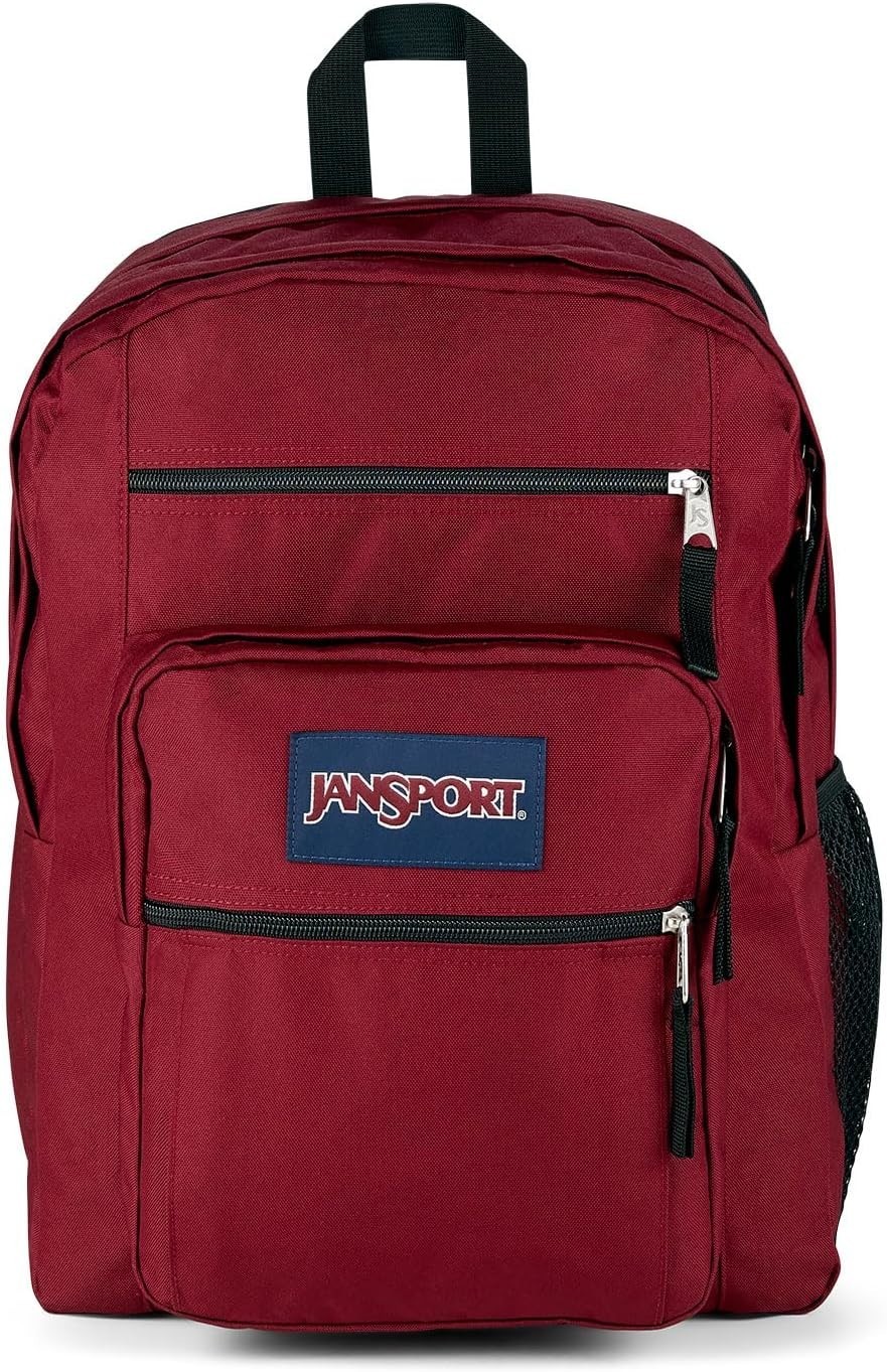 JanSport Big Student Backpack Ergonomic Shoulder Straps 5-Compartments, Black