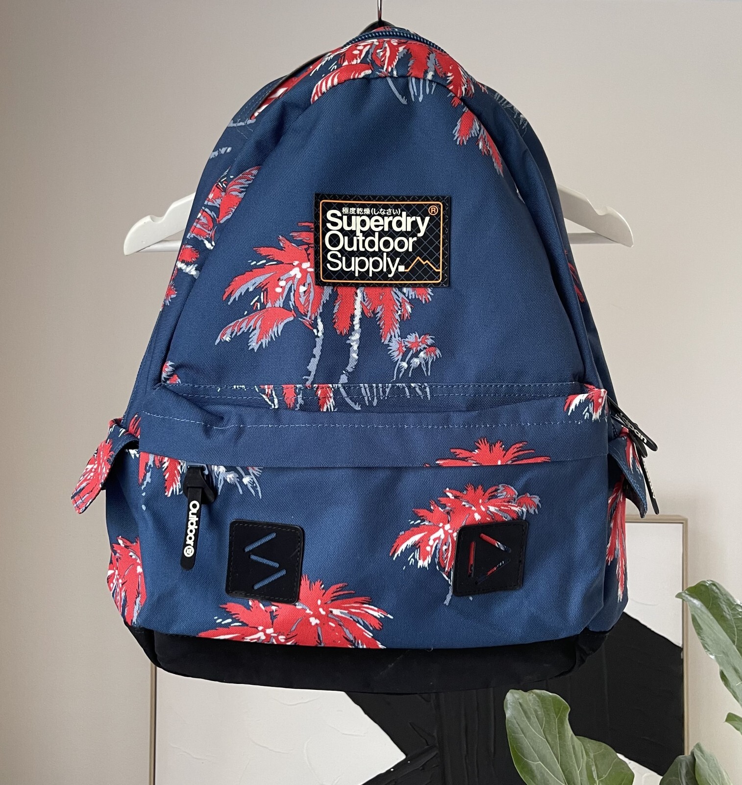 Unisex SUPERDRY Outdoor Supply Company Backpack Bag Blue Print
