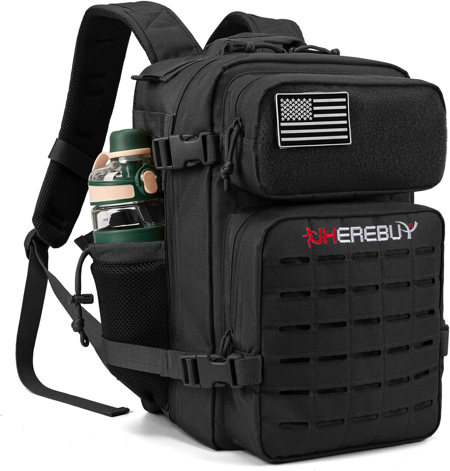 45L Military Tactical Backpacks With Bottle Holder Molle Bag 3 Day Assault Pack