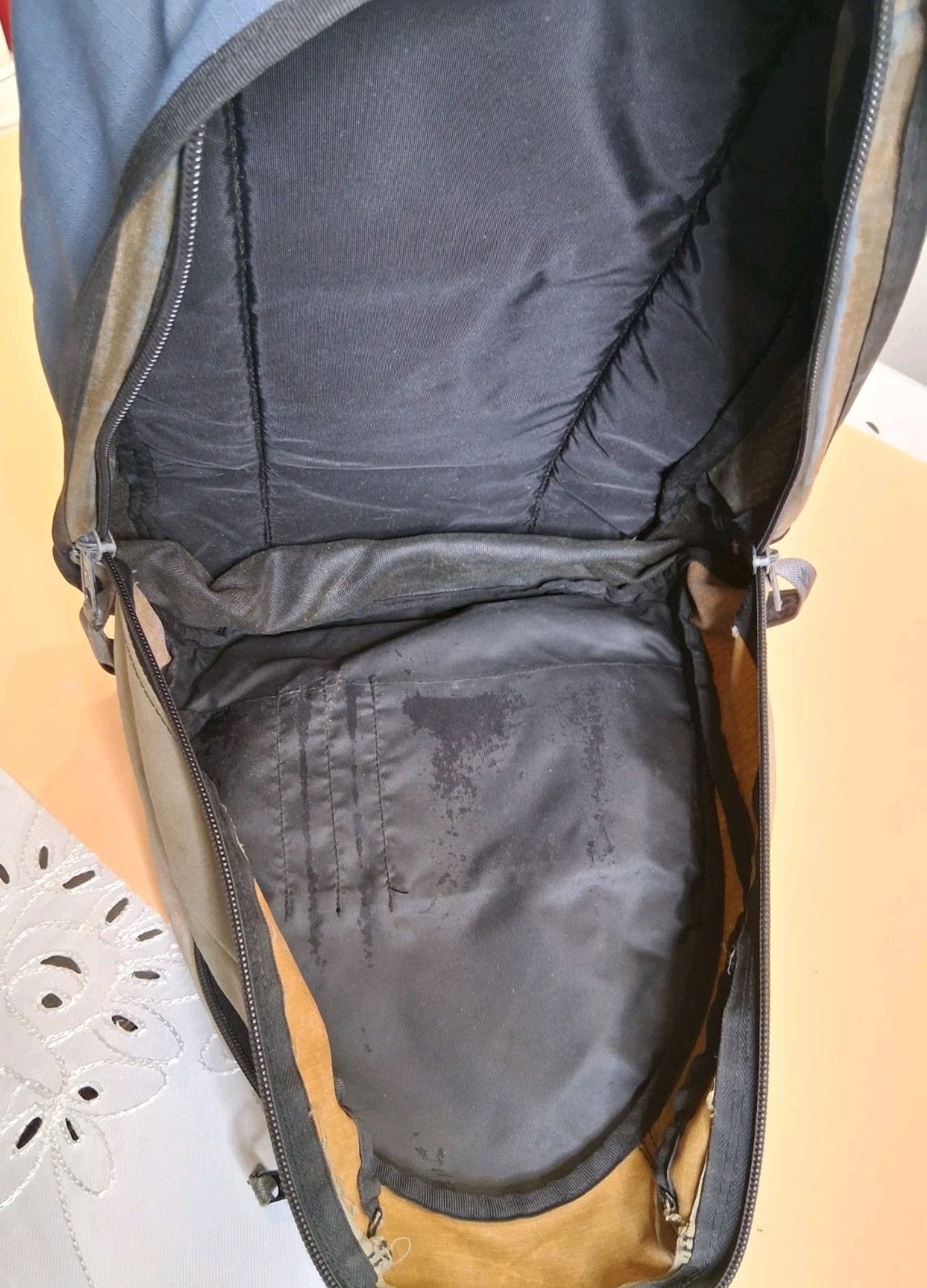 🤩 Vintage JANSPORT Blue Brown Bl. Multi Compartment Backpack Unisex School Bag