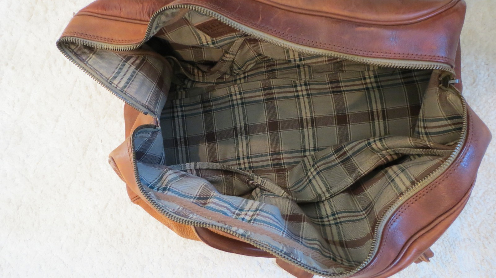 RRL & CO DISTRESSED LEATHER DUFFEL BAG MADE IN ITALY RALPH LAUREN