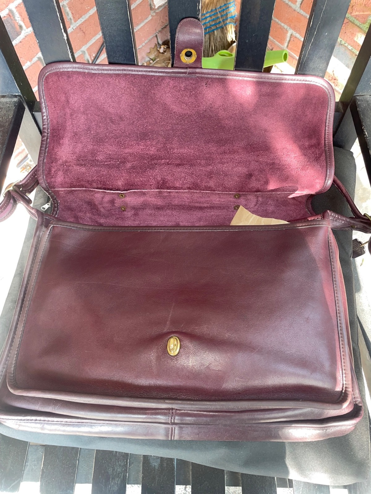 vintage Coach Metropolitan Briefcase bag in rare burgundy color made in NYC USA