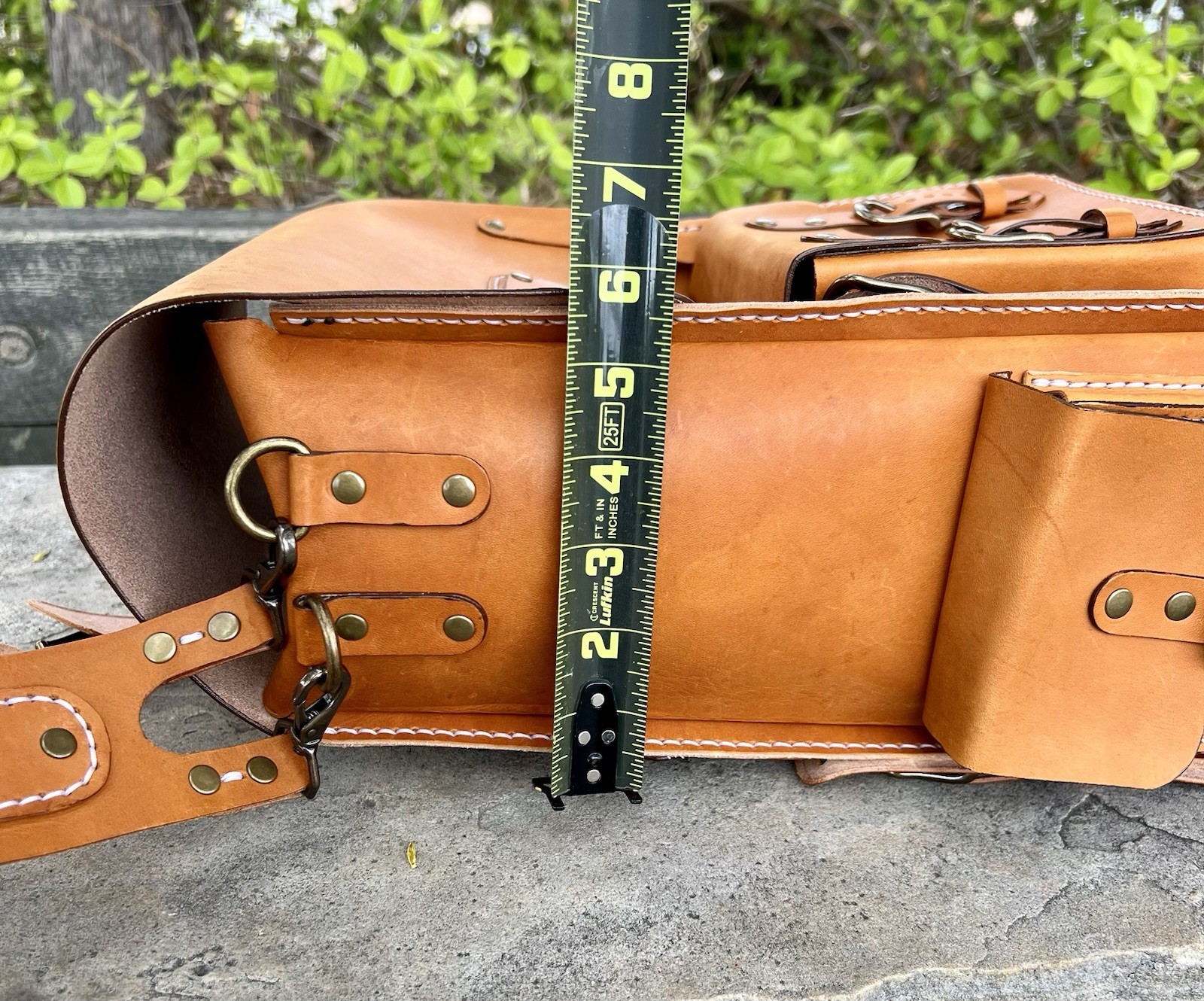 Leather Backpack. Handmade Tan Rucksack Style. 17×11.5×6 inches.