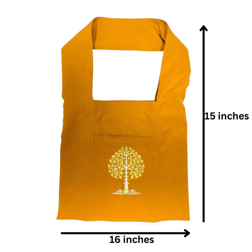 Thai Mong Bag Fabric Shoulder Buddhism Real Authentic 15 X16 Inches