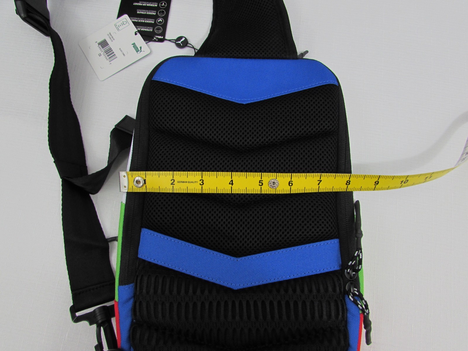 PUMA Forecast Multitude Sling Backpack Blue Multi Shoulder Bag NWT.
