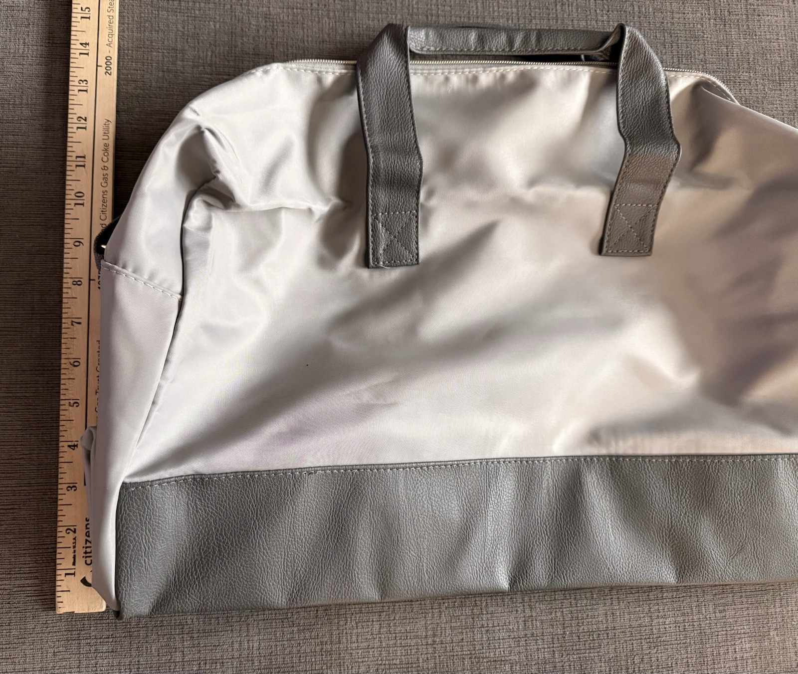 AZZARO Gray Weekend Travel Duffle/Gym Bag 100% Recycled Material NEW