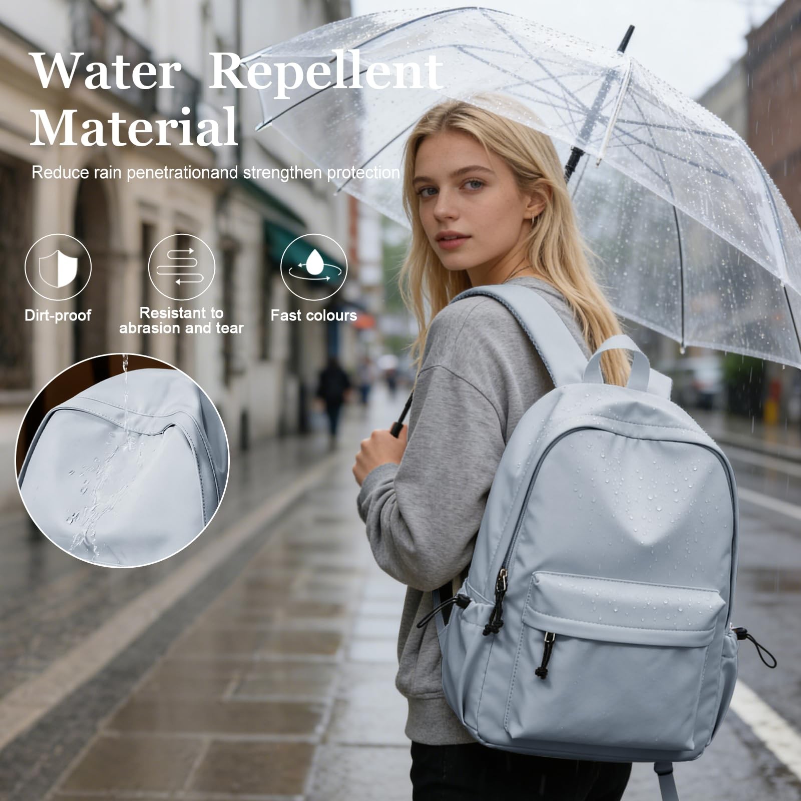 Middle School Backpack College Student Aesthetic Bookbag Teens Waterproof