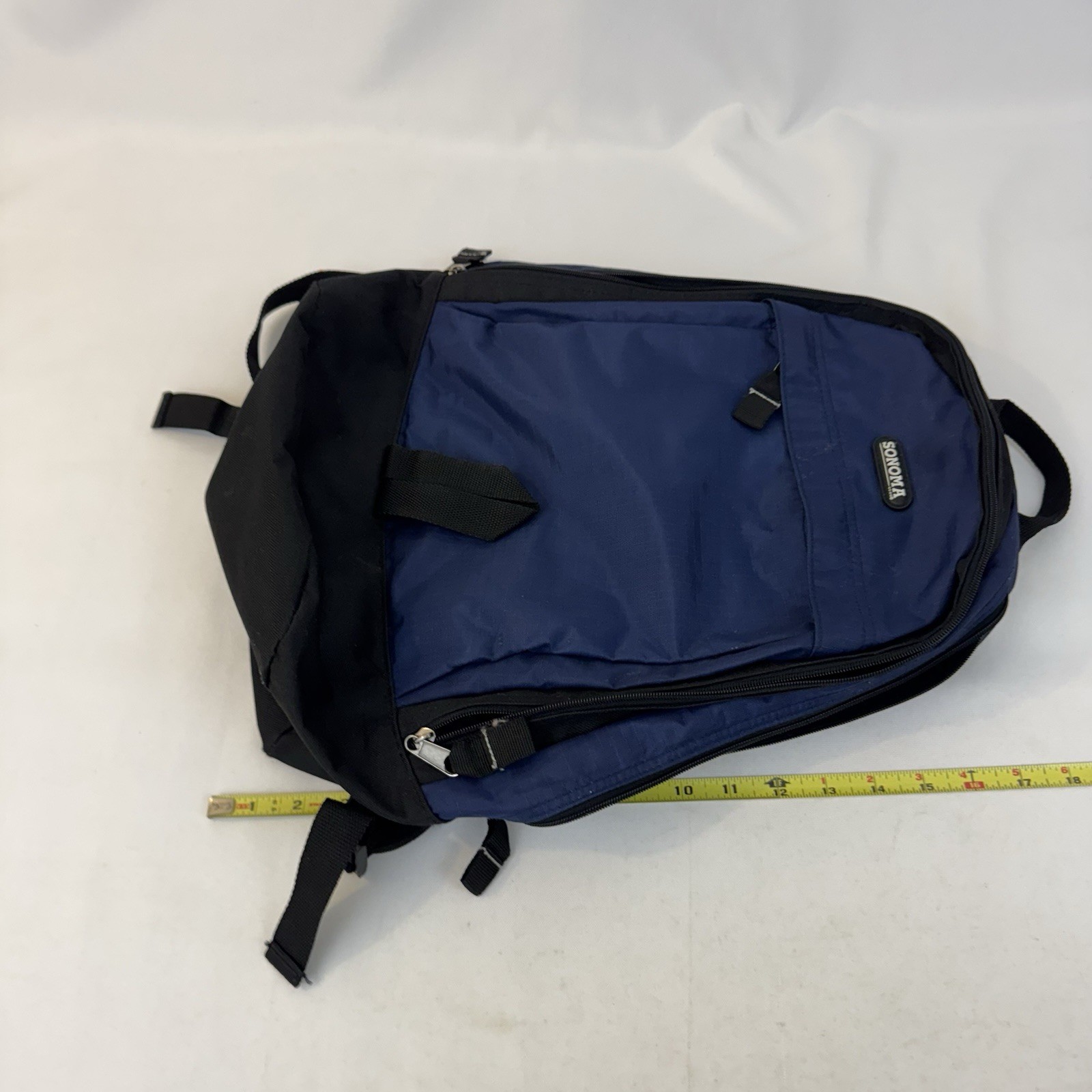 Sonoma Backpack Black & Blue Book Bag School College University Fast Ship