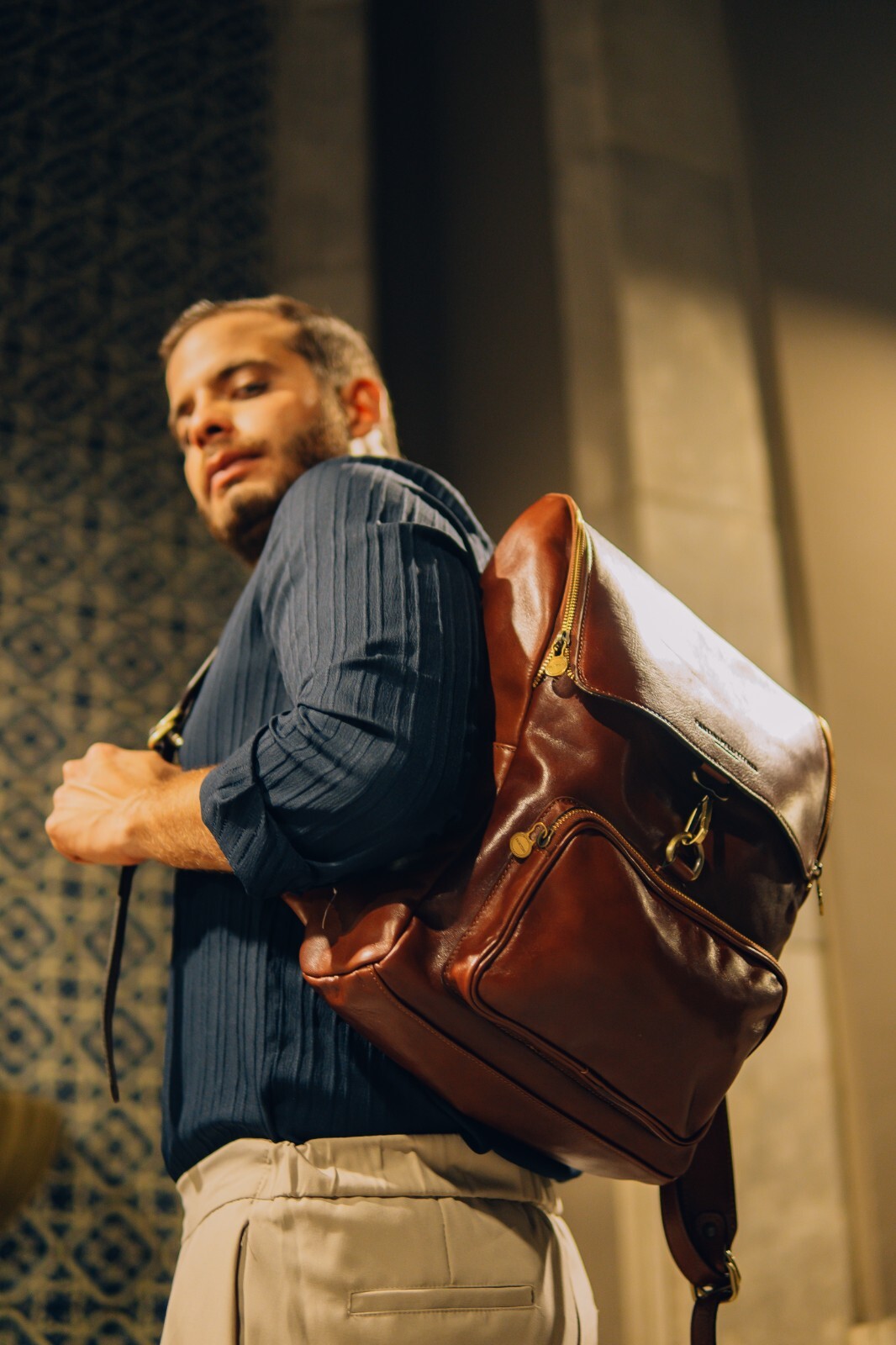 Italian Leather Backpack, Travel Backpack, Handmade Leather bag, Laptop bag