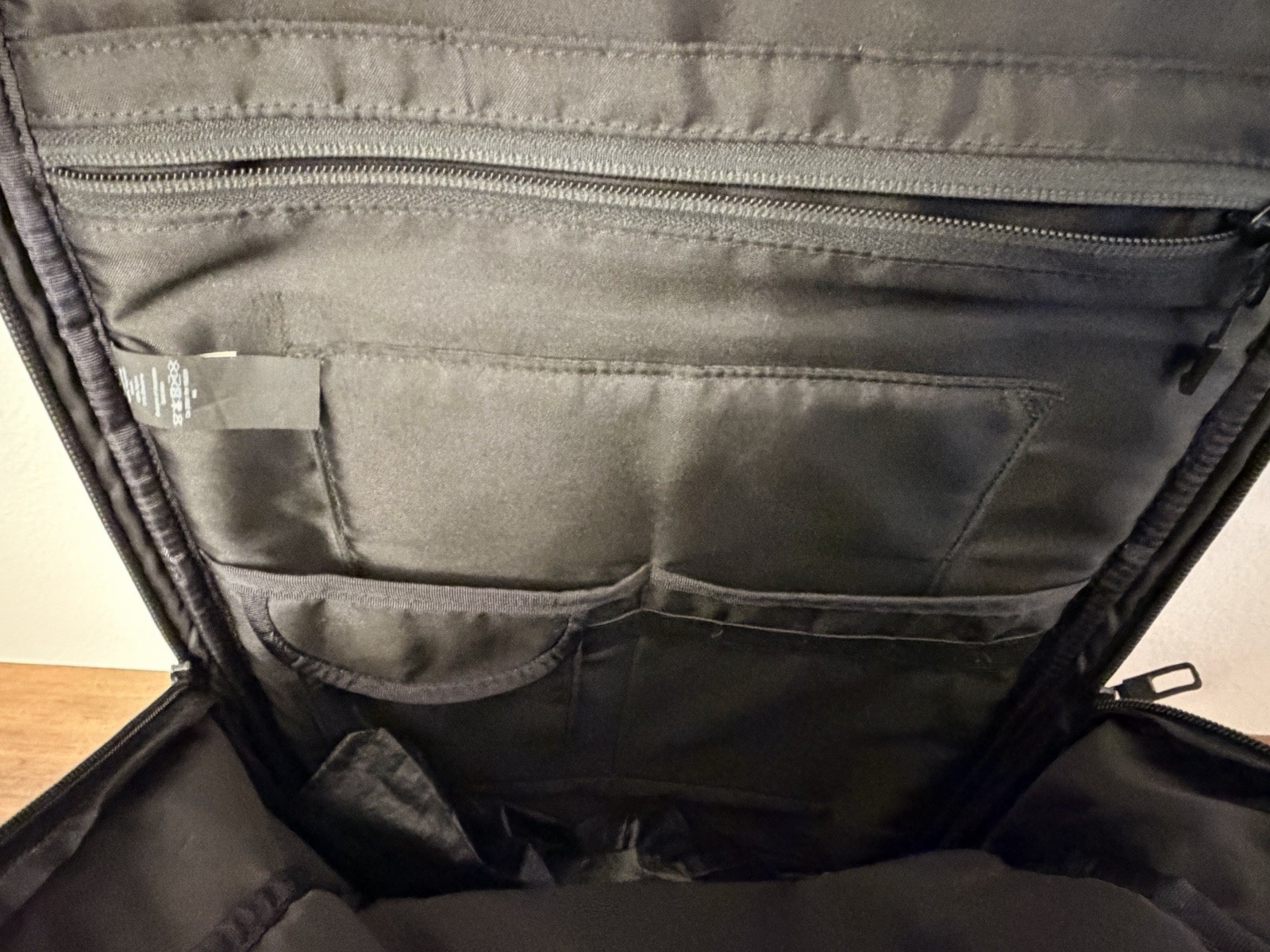Lululemon Black Backpack Zip Closure Adjustable Strap Multiple Pockets