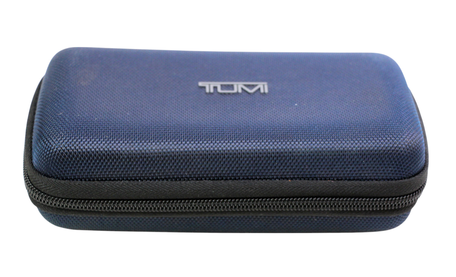 Tumi For Delta BLUE HARD SHELL ZIP AROUND CASE TOILETRY TRAVEL BAG EMPTY