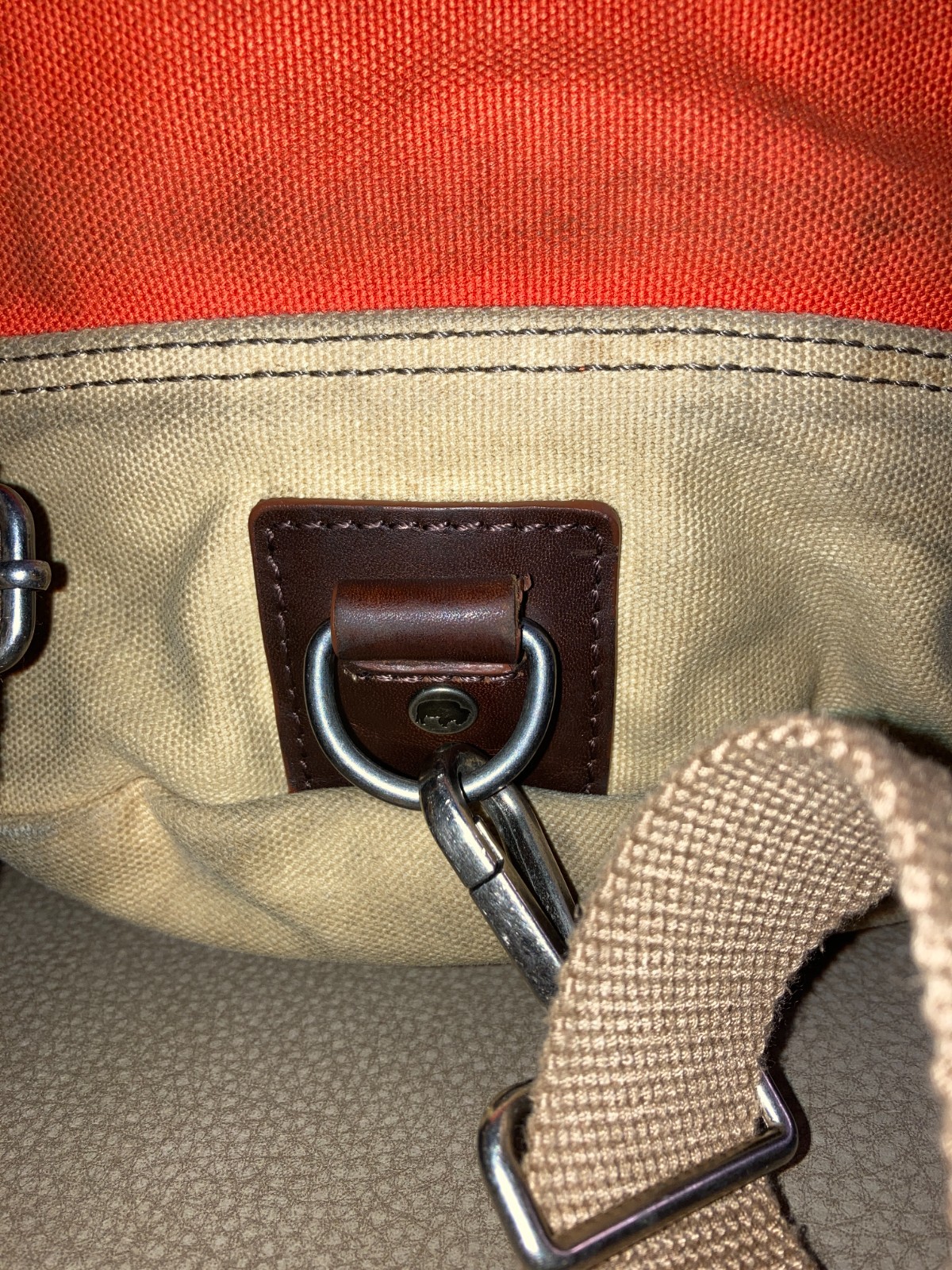 VINTAGE MOUNTAIN KHAKIS_HERITAGE CANVAS_RUCKSACK/GEAR BAG_HARVEST ORANGE & KHAKI