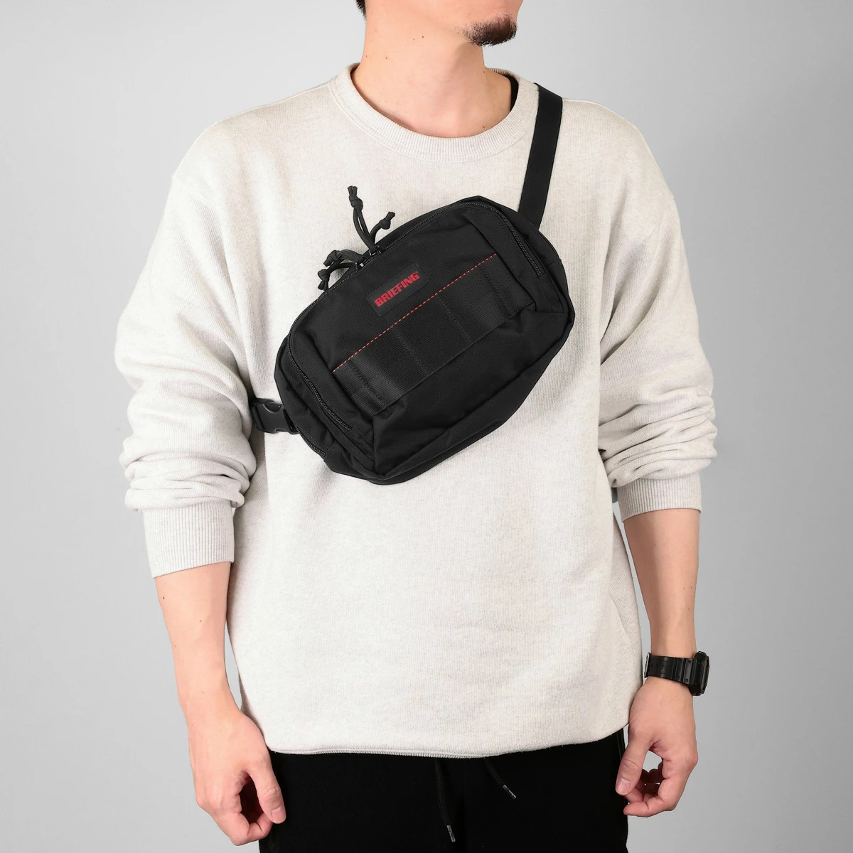 BRIEFING Shoulder Bag, Another Generation, BRA241L40 010, Unisex, Black