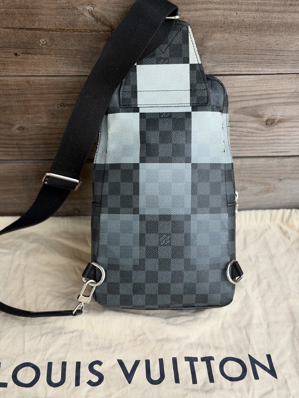 Louis Vuitton Damier Graphite Giant Avenue Sling Bag Black LV