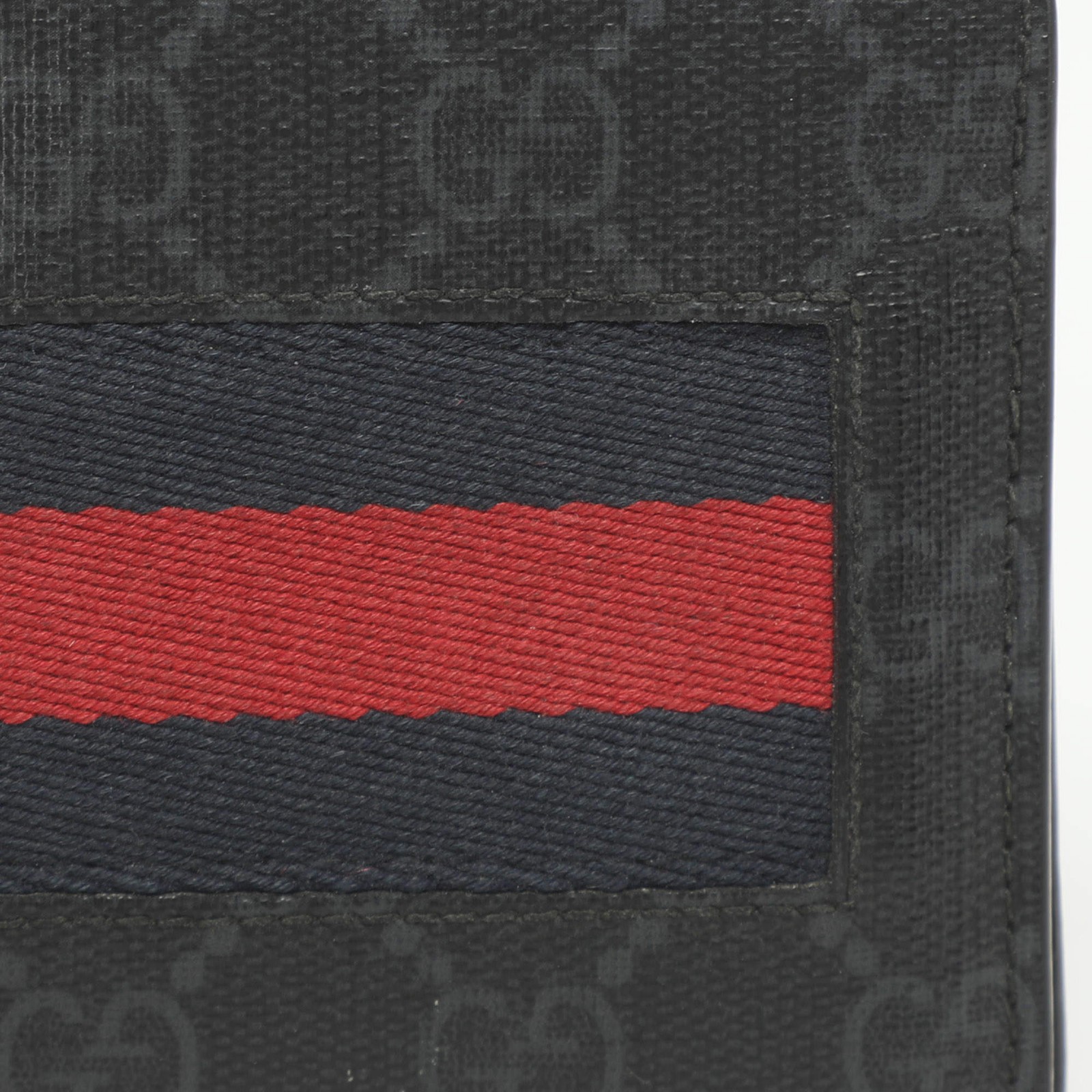 Gucci Web Black GG Coated Canvas Fabric Bifold