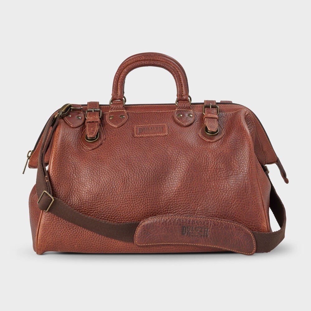 Duluth Trading Co Lifetime Leather AWOL Bag- Brown