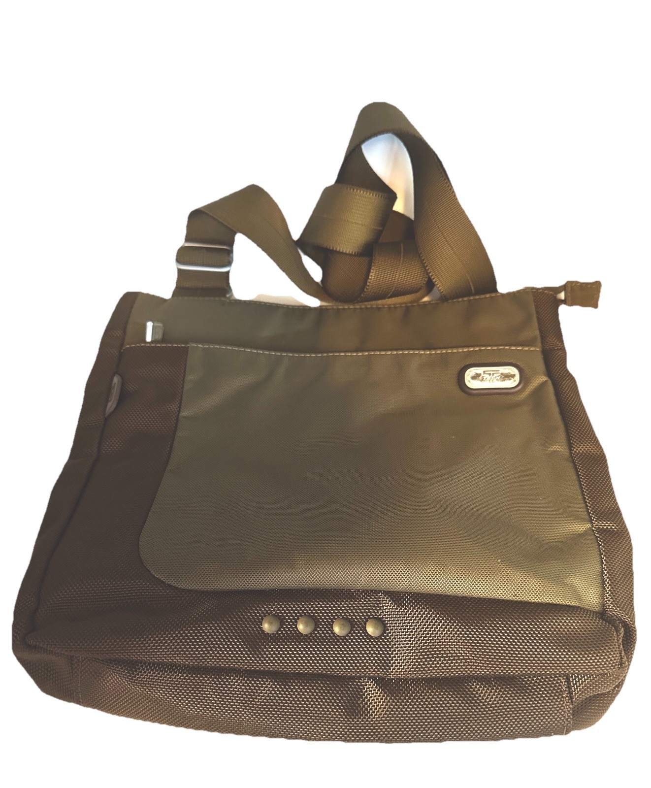 Tumi T-Tech Essential Gear Messenger Bag Brown Adj Strap Organizer