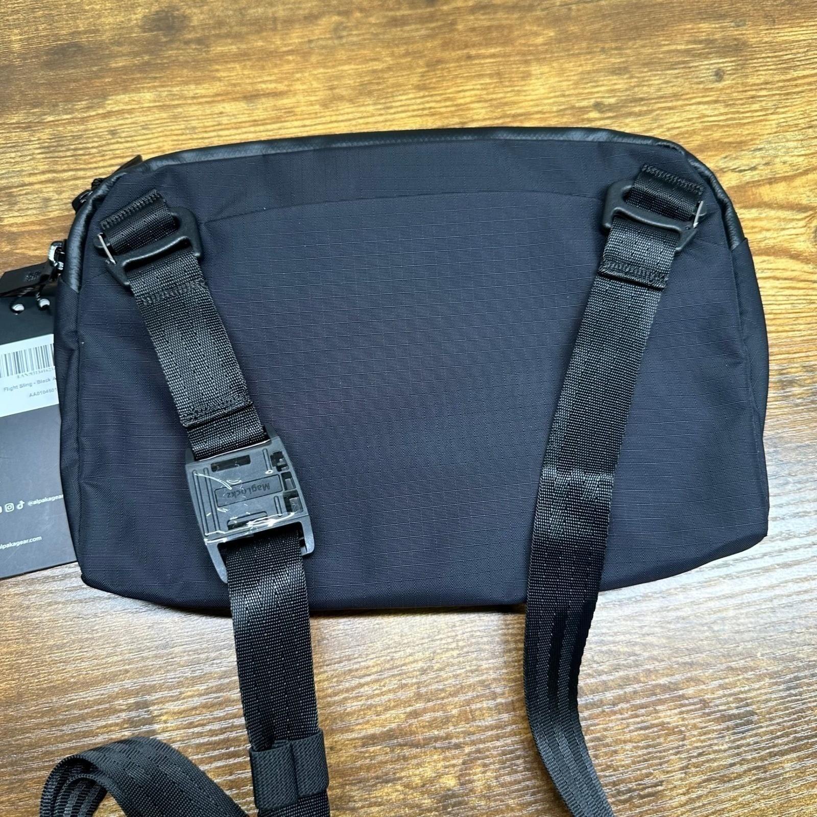 ALPAKA Flight Sling 2L Black Axoflux 210D Ripstop Nylon Travel Crossbody Bag