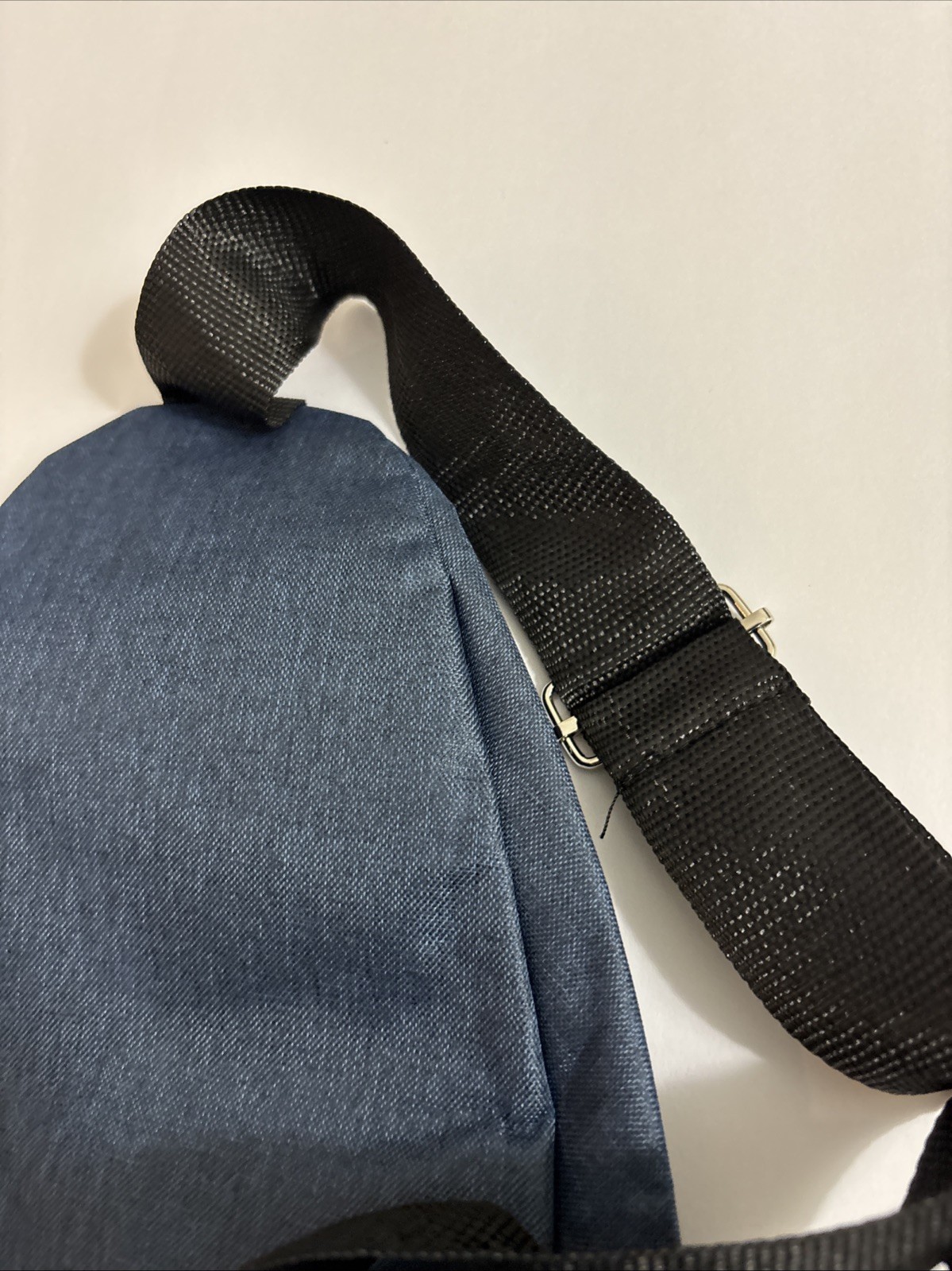 Denim Crossbody Shoulder Bag Adjustable Travel Backpack by Fashion Instinct