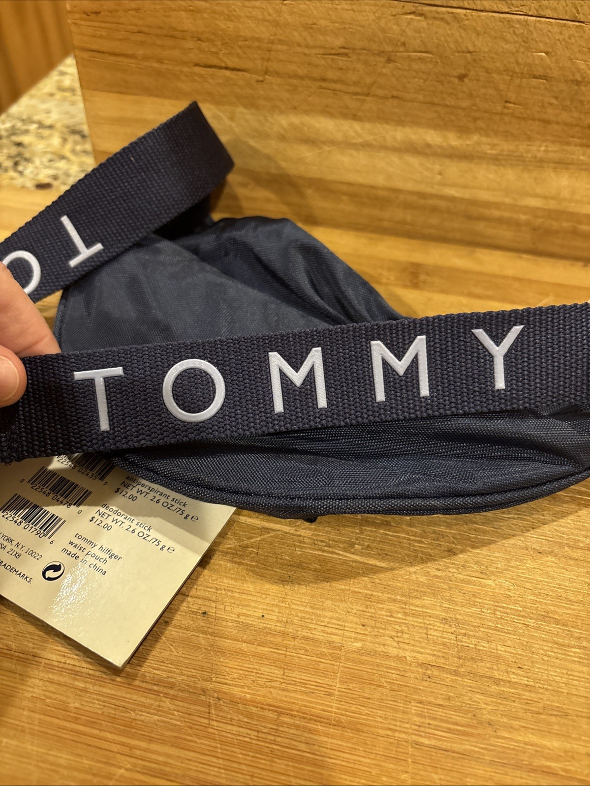 Vintage Tommy Hilfiger Fanny Pack Bum Bag Navy Travel Rare 90’s Brand New NOS