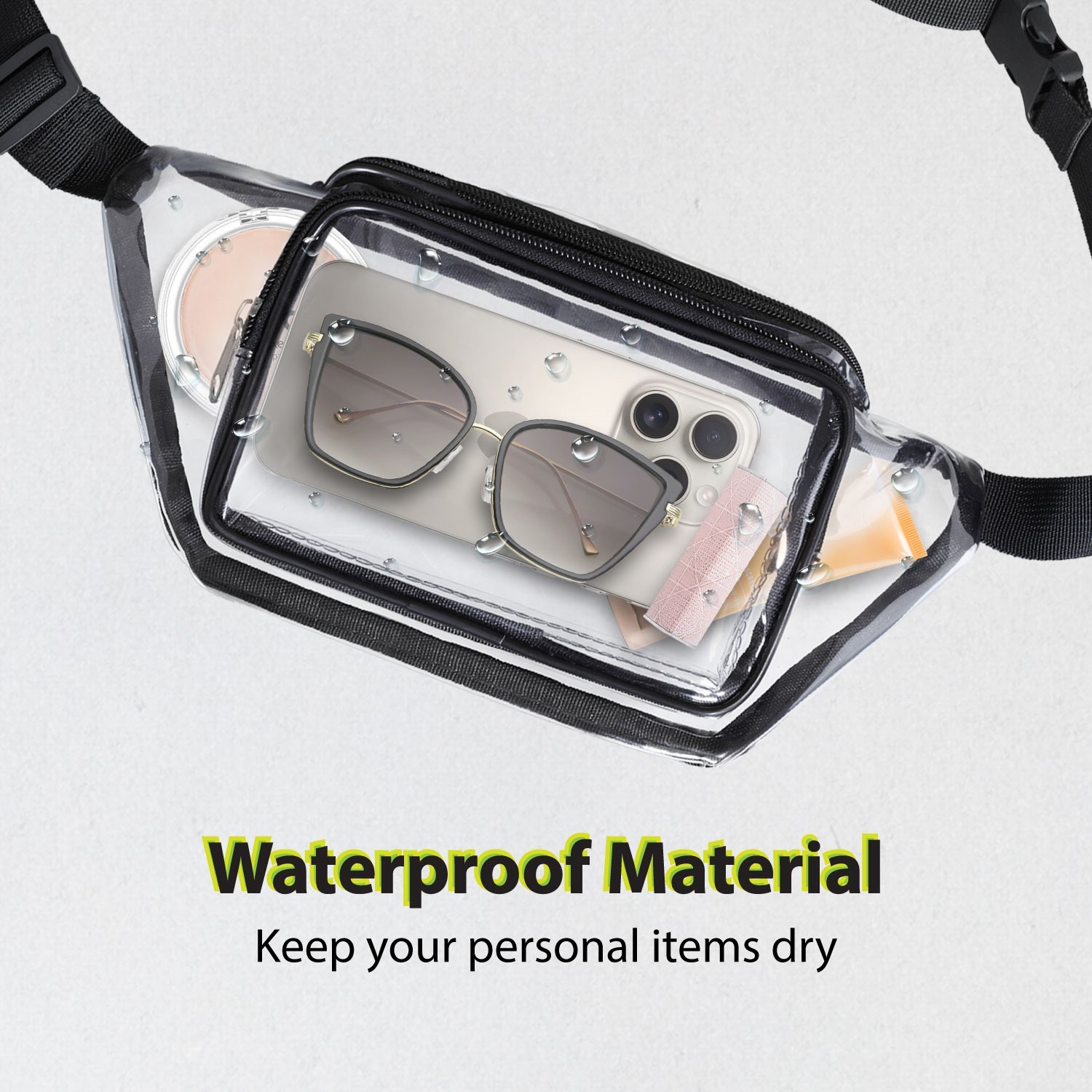 Garnen Clear Fanny Pack Stadium Approved, Crossbody Fanny Pack Waist Bag Pouch