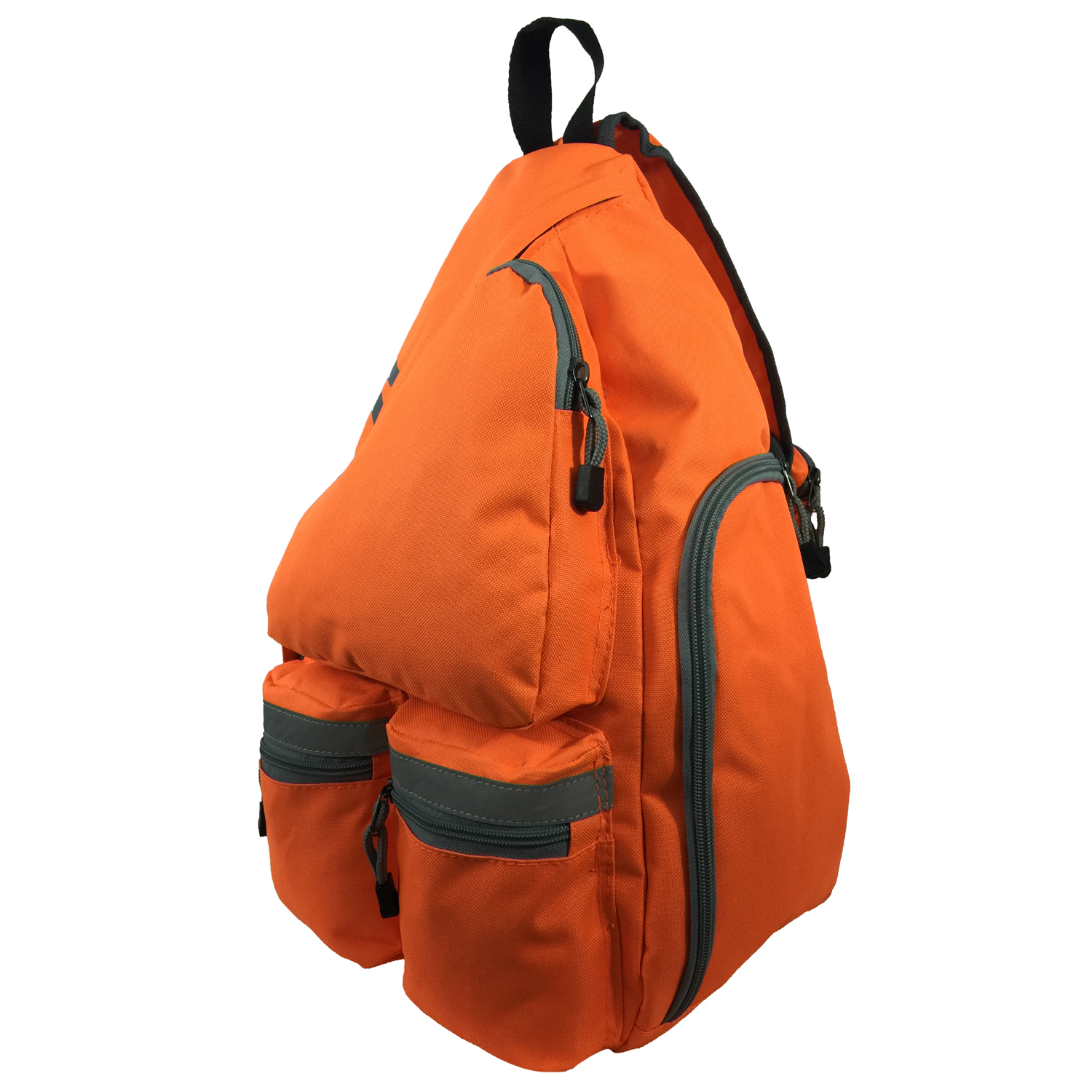 19″ Large Sling Backpack in Bright Colors, Daypack w/Reflective Safety Strip