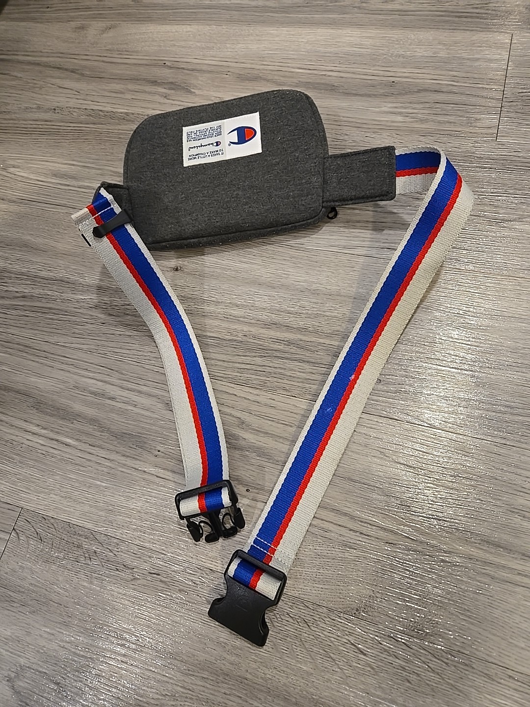 Champion Multi Purpose Zipper Fanny Pack Bum Bag Belt Adjustable Dark Grey Gray