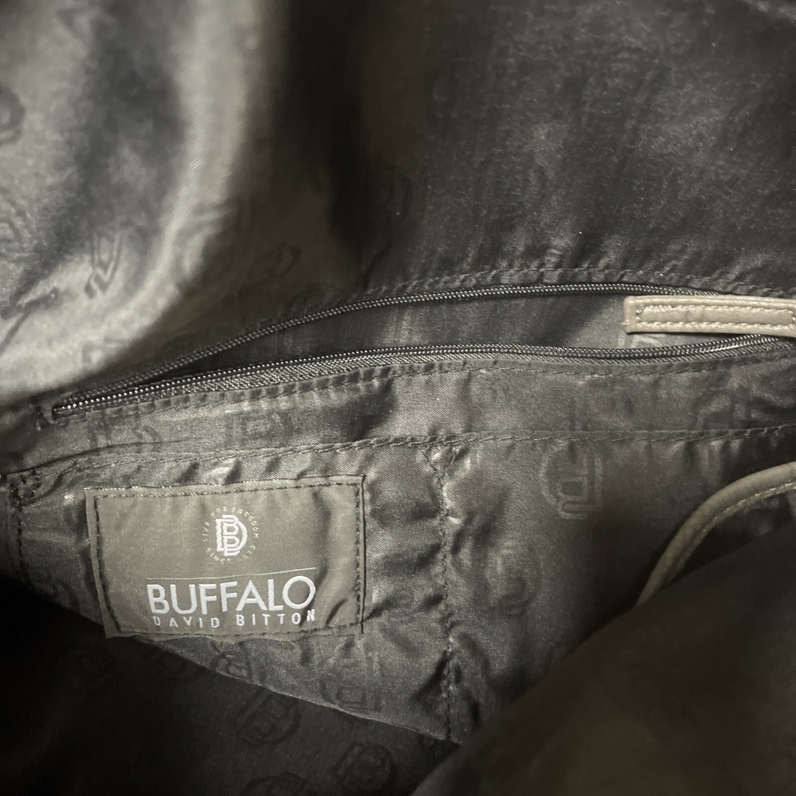 Buffalo Messenger Shoulder Bag Black/Grey Unisex 17”x17.5” 16”Laptop Pocket $99