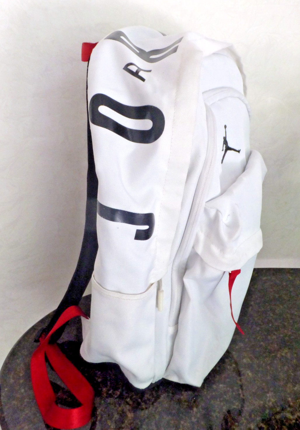 Nike Air Jordan Jumpman Backpack White Black Red 9A0172-001