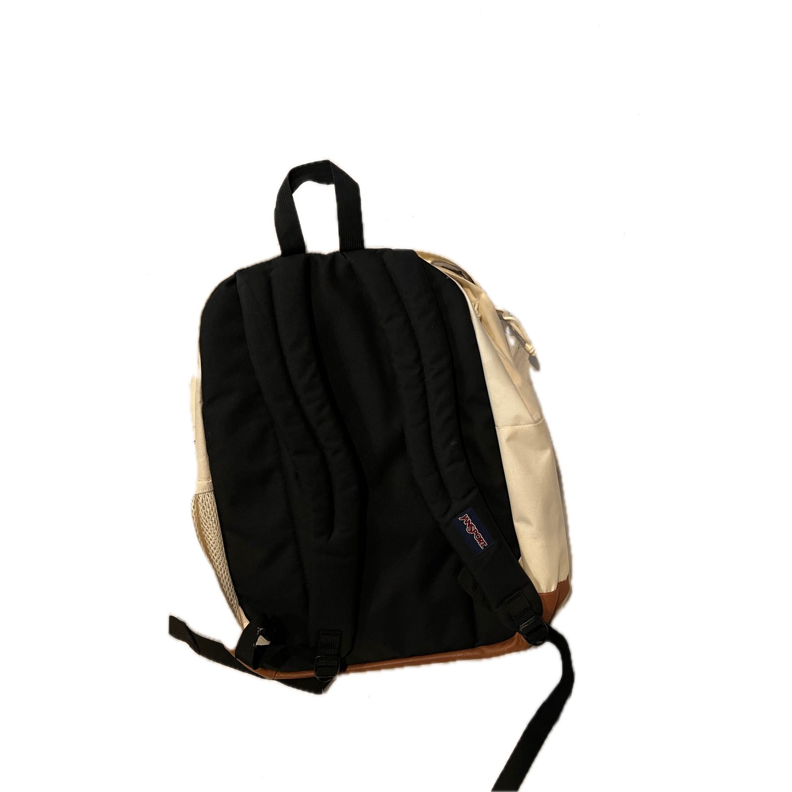 JanSport Cool Student 2 Section School Backpack Cream Brown