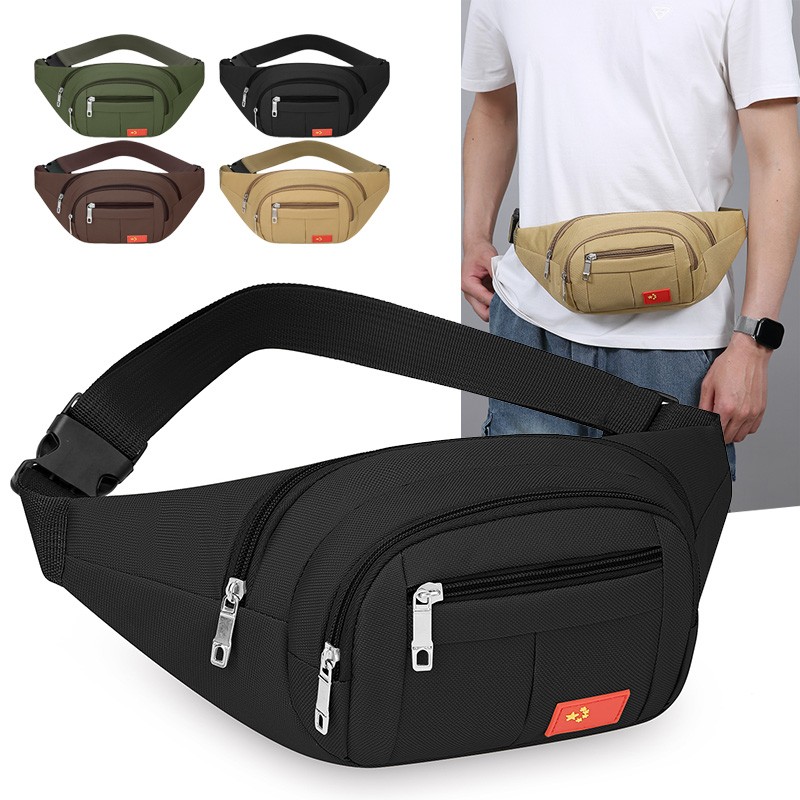 Men’s Breast Package Waterproof Outdoor Sports Bag Waist Bag Crossbody Fanny Bag