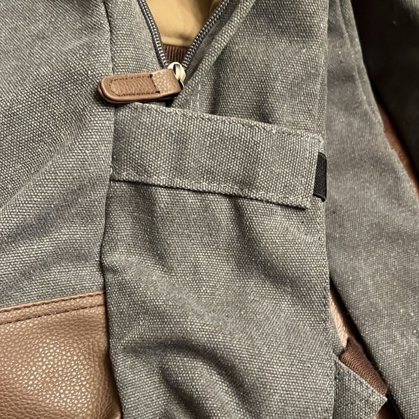 Port Authority branded backpack knapsack blue brown NWOT