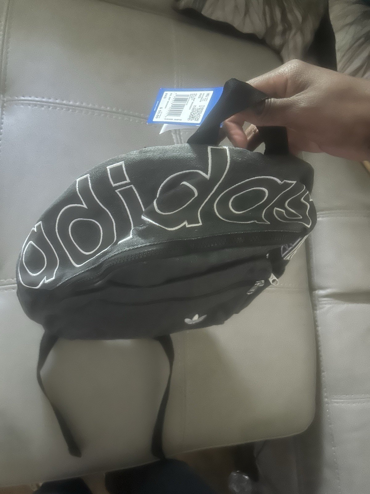 Adidas Cl Backpack Washed Black Denim Effect KC8648